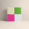 Four-color square tissues, beige, green, pink and white, stacked in four layers, 100% virgin wood pulp, flexible and skin-friendly details Picture